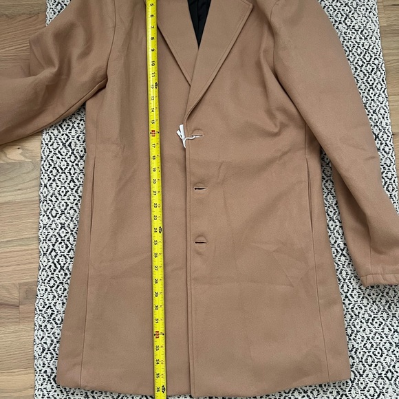 Springrain Men's M Notched Lapel Single Breasted Mid Length Coat NWT - Picture 3 of 5